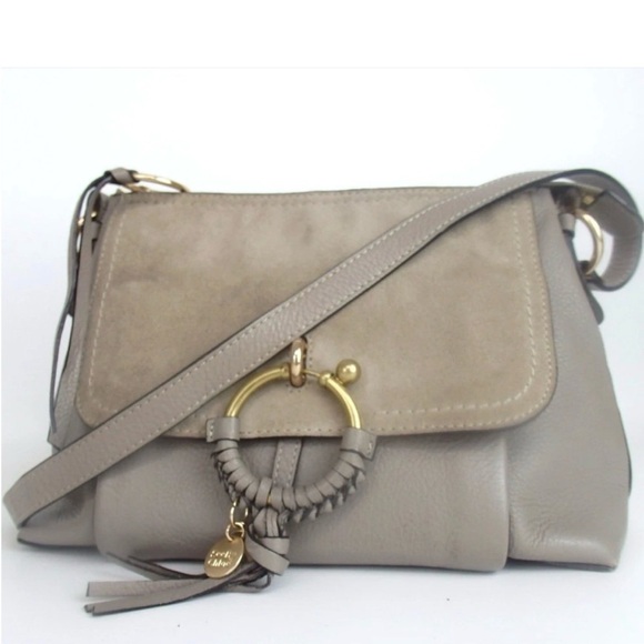 See By Chloe Handbags - See By Chloe Taupe Crossbody Bag with Gold Accents